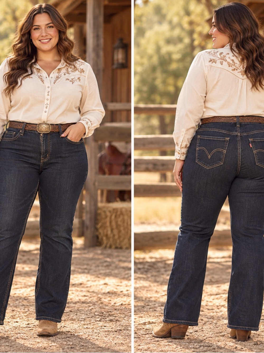 Curvy Bootcut High-Rise Dark Wash Womenβs Jeans - Levi's